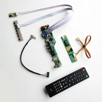 

For N121X4-L01/L02 USB VGA HDMI AV RF LCD panel monitor T.V56 controller board LVDS 20Pin 1CCFL keyboard+Inverter+Remote DIY kit