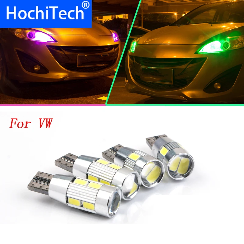 

1pc Safe No Error 12V T10 W5W T10 LED Clearance Light Marker Lamp Bulb Source Canbus Error Free For Volkswagen VW Passat B5 B6
