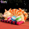 Decorative 6x2.5x3 Meters Inflatable Lovely Cat Backdrop Wall For Decoration / Inflatable Cartoon Cat Backdrop Wall Toys 2