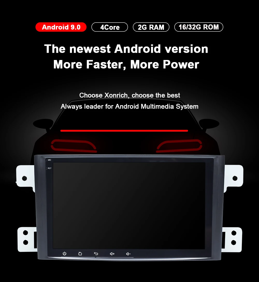 Top 2 Din Android 9.0 Car dvd gps head unit For Grand Vitara 2005 -2013 Multimedia Navigation Radio player system stereo Audio IPS 3