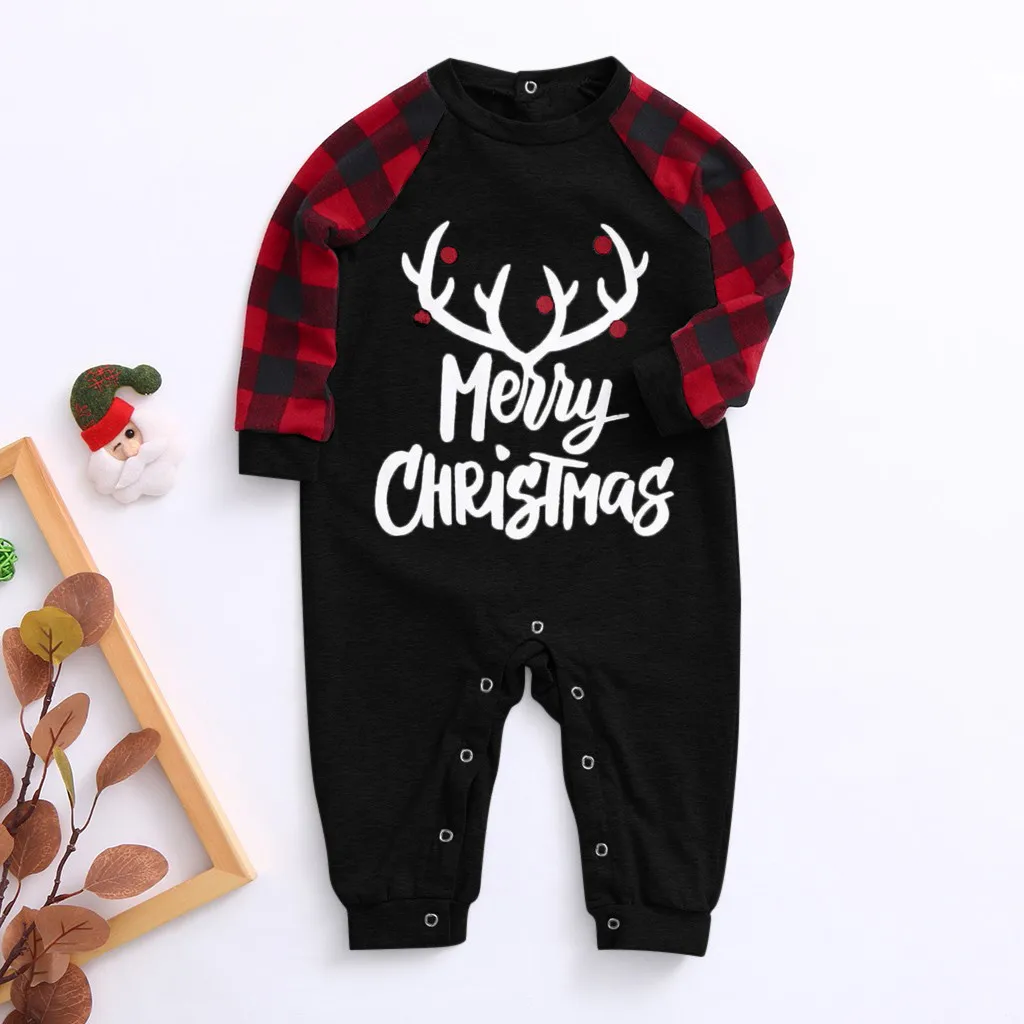 Рождественская Одежда для новорожденных, для папы, мамы, детей, для маленьких мальчиков и девочек, Рождественский комбинезон, семейные рождественские пижамы, одежда для сна