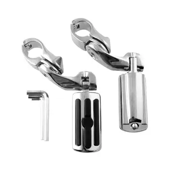 

Adjustable Motorcycle Pedal Highway Foot Pegs Peg 1 1/4" 32mm Aperture Long Pats G6KC