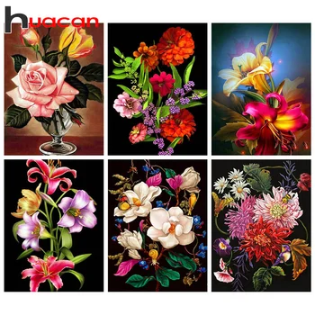 

Huacan Full Square Diamond Painting 5d Daisy DIY Diamond Embroidery Mosaic Flower Handmade Gift Home Decoration