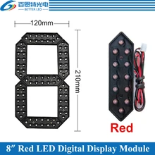 10pcs/lot 8" Red Color Outdoor 7 Seven Segment LED Digital Number Module for Gas Price LED Display module