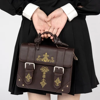 

Student Retro England Cambridge Night & Candlestick JK Uniform Shoulder Bag Japanese Lolita Girl Portable Handbag Messenger bag