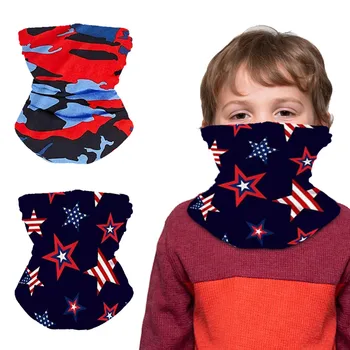 

Fashion hijab scarf Children print Reusable Washable Half Face Cover Scarf Protective Masks Gifts For Kids Шарф детский тюрбан