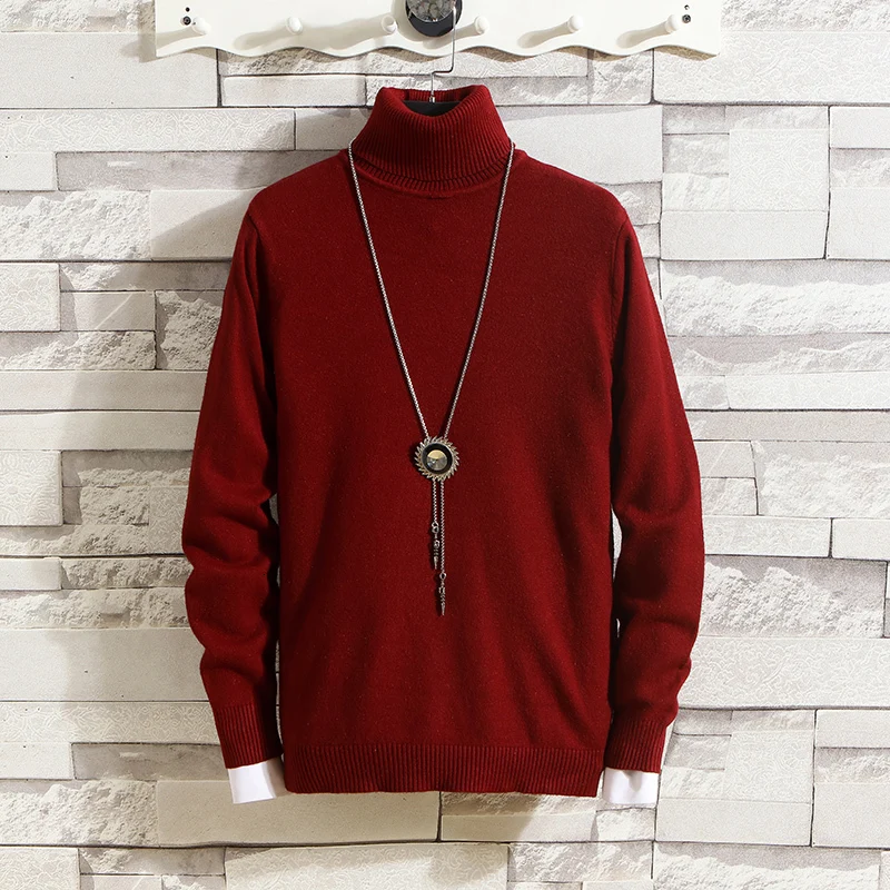 Autumn Turtleneck Sweater Men Warm Slim Fashion Solid Color Casual Knit Sweter Man Clothes Streetwear Long Sleeve Pullover Men Autumn Turtleneck Sweater Men Warm Slim Fashion Solid Color Casual Knit Sweter Man Clothes Streetwear Long Sleeve Pullover Men