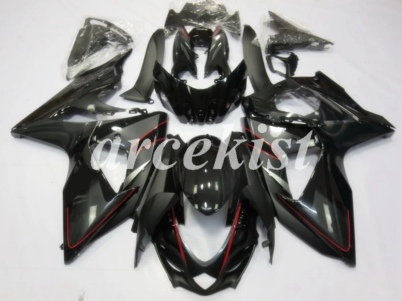 ABS Обтекатели комплект подходит для suzuki GSX-R1000 K9 2009 2010 2011 2012 2013 09, 10, 11, 12, 13, 14, 15, 16 лет Корпус серо-черный
