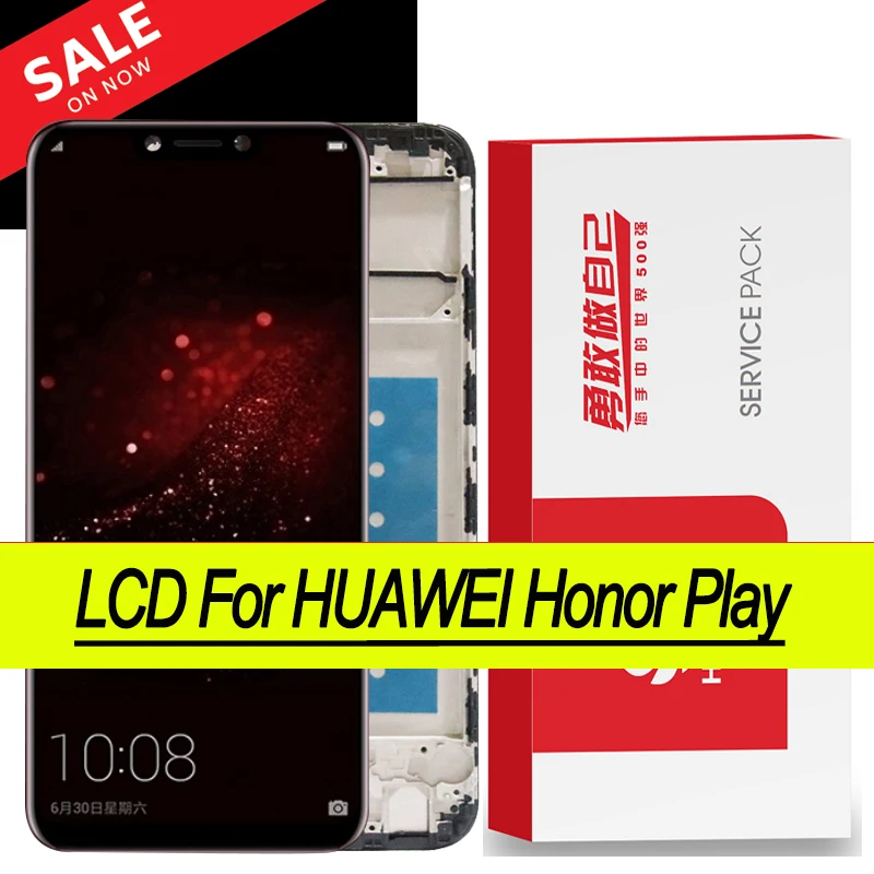 100% Оригинальный 6 3 ''дисплей с рамкой для Huawei Honor Play COR-L29 ЖК-дисплей сенсорным