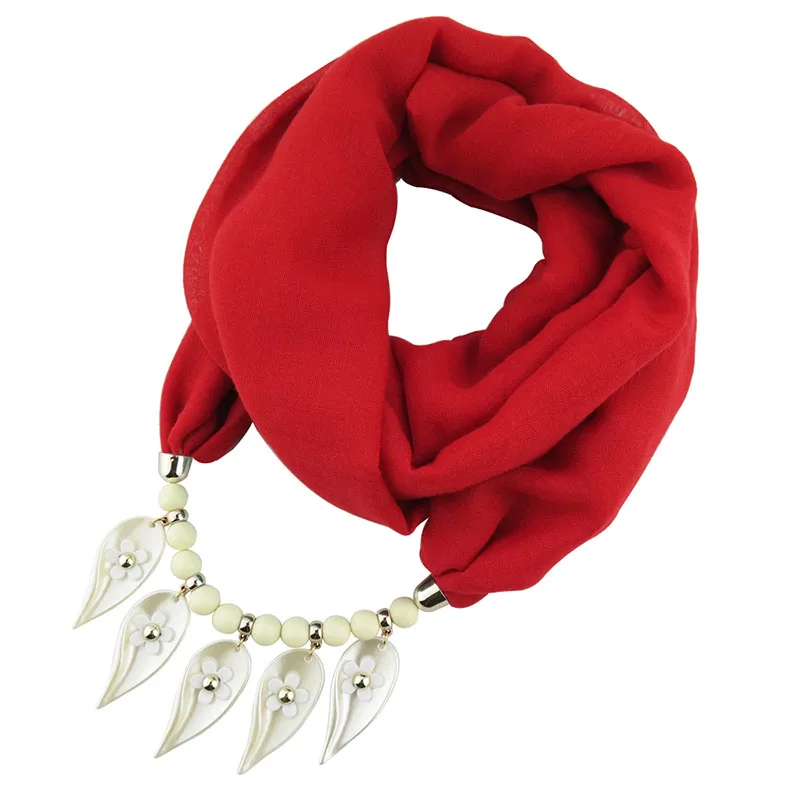HONGHUACI декоративное ювелирное ожерелье Вуаль шарф Бусы Кулон Голова шарфы женский платок Femme хиджаб - Цвет: 1