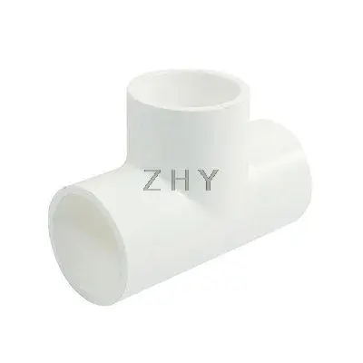 

T Shape 3Way Plain Equal Tee White PVC-U Pipe Connect Fittings 20mm x 20mm