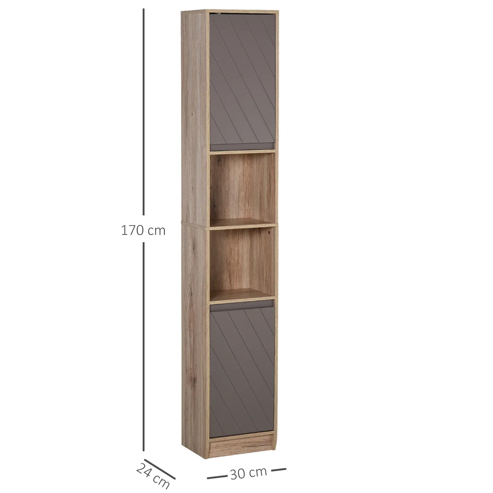 HOMCOM Scaffale Da Bagno In Bambù 2 Livelli Con Portasciugamani – Lunghezza 100 Cm – Naturale E Bianco - 5