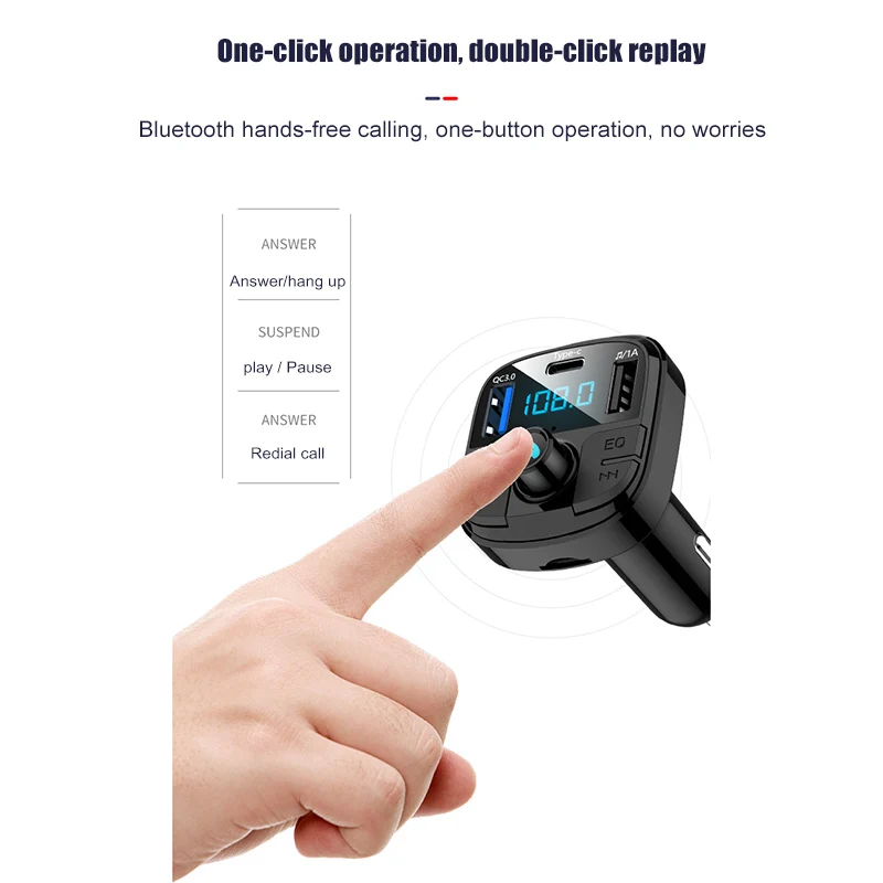 Горячее автомобильное USB зарядное устройство Handsfree беспроводной Bluetooth fm-передатчик светодиодный MP3-плеер автомобильные аксессуары