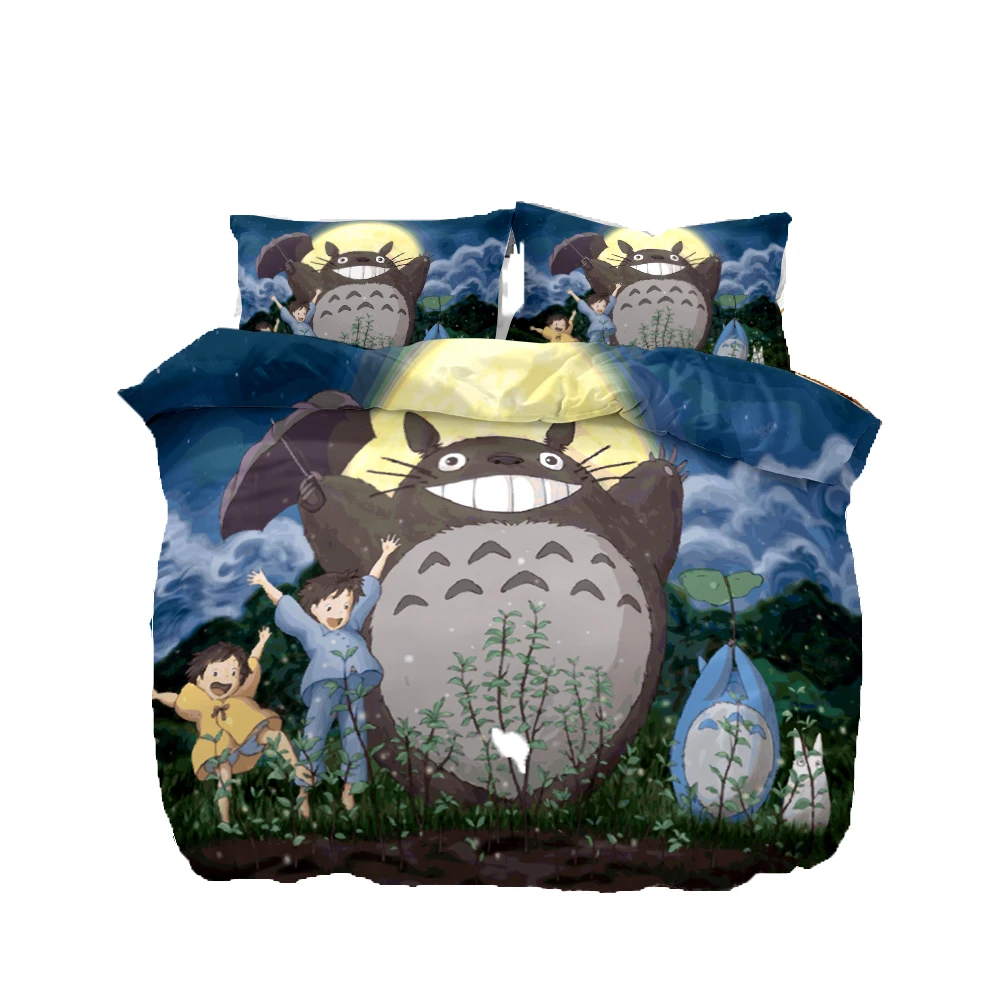 Neighbor Totoro Duvet Cover 3D Catoon Set Bedding Set Luxury Bedding SetTwin Full Queen King Size Bed Set Dropshipping Bed Linen