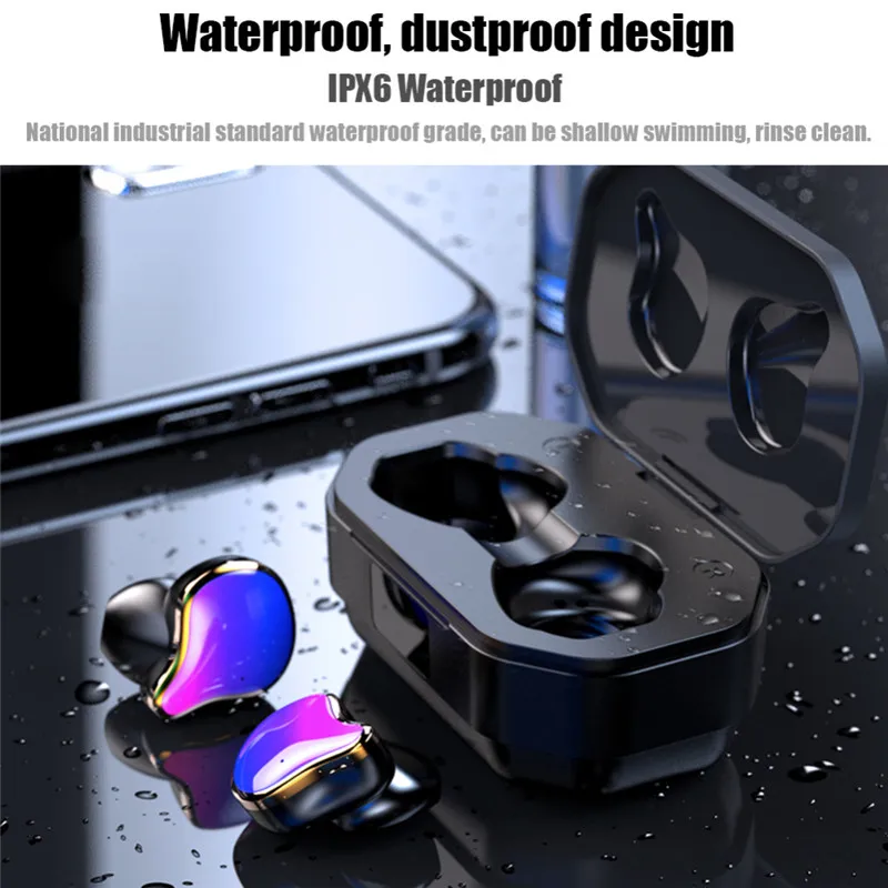 Bluetooth наушники мини беспроводные наушники спортивные громкой связи Наушники Регулировка громкости сенсорный водонепроницаемый гарнитура для xiaomi для iPhone