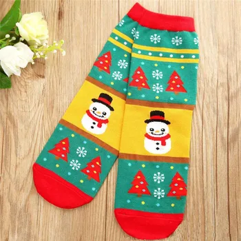 

1 Pair Women Socks Cotton Santa Claus Snowman Christmas Socks Decorations for Home Keep Warm Lady Socks Christmas Gifts