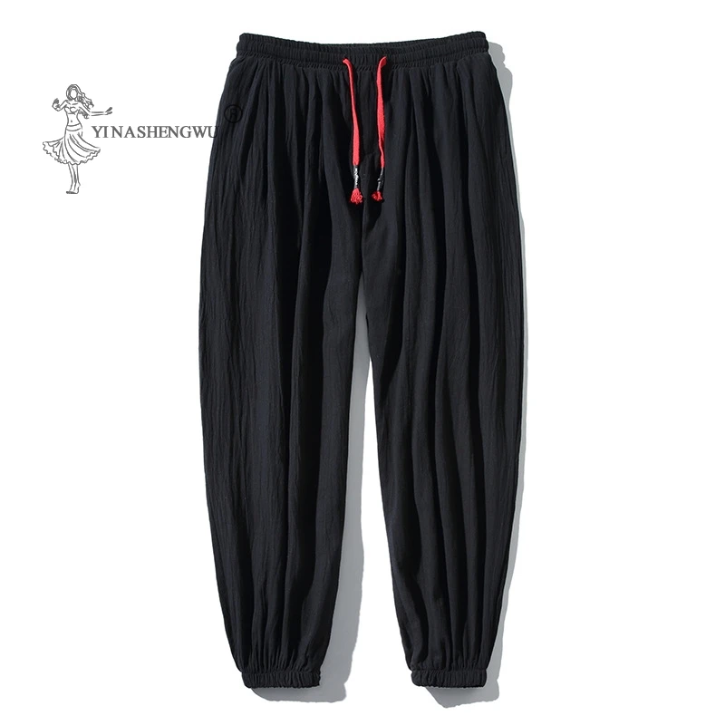 Japanese Kimono Casual Pants Loose Harajuku Trousers Japan Men Traditional Embroidered Asian Clothing Yukata Style Harem Costume japanese kimono