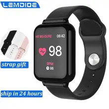 LEMDIOE b57 Смарт-часы для мужчин и женщин, мониторинг сердечного ритма, кровяного давления, напоминание о звонках, водонепроницаемый фитнес-трекер