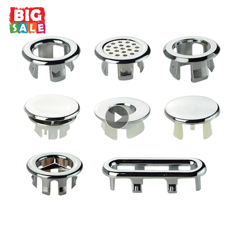 Bathroom Basin Trim Bath Sink Hole Round Kitchen Insert Chrome Hole