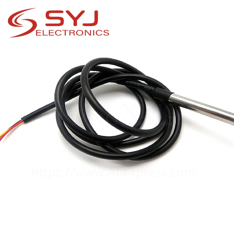 1pcs/lot DS18B20 waterproof 1 meters temperature probe sensor new original In stock | Электронные компоненты и