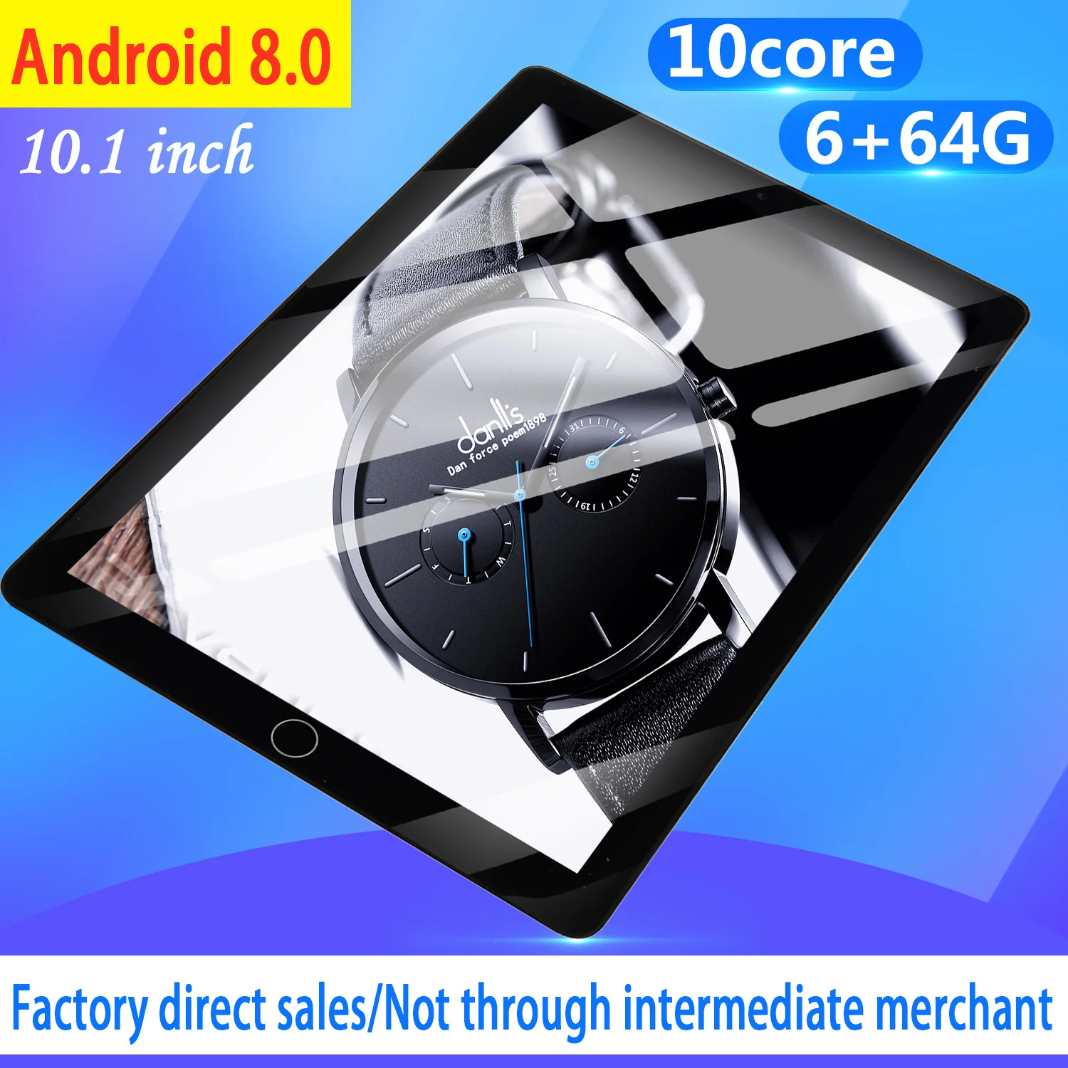 Wi-Fi планшеты ПК Экран 10 дюймов десять Core 6G + 64G Android 8 0 Dual SIM планшет с двумя камерами