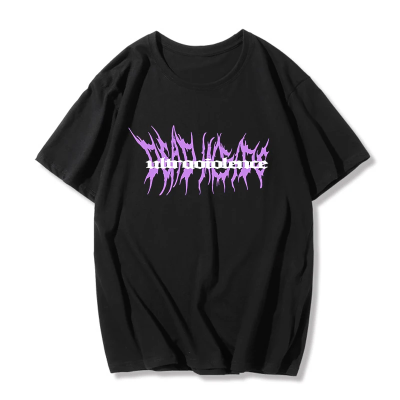 Punk Gothic T-shirts Loose Streetwear Harajuku Letter Print top Summer new hip-hop Fashion Female Tshirt Casual Aesthetic