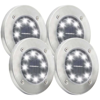 

Solar Ground Lights,8 Led Garden Pathway Outdoor In-Ground Lights,4 Pack(White)