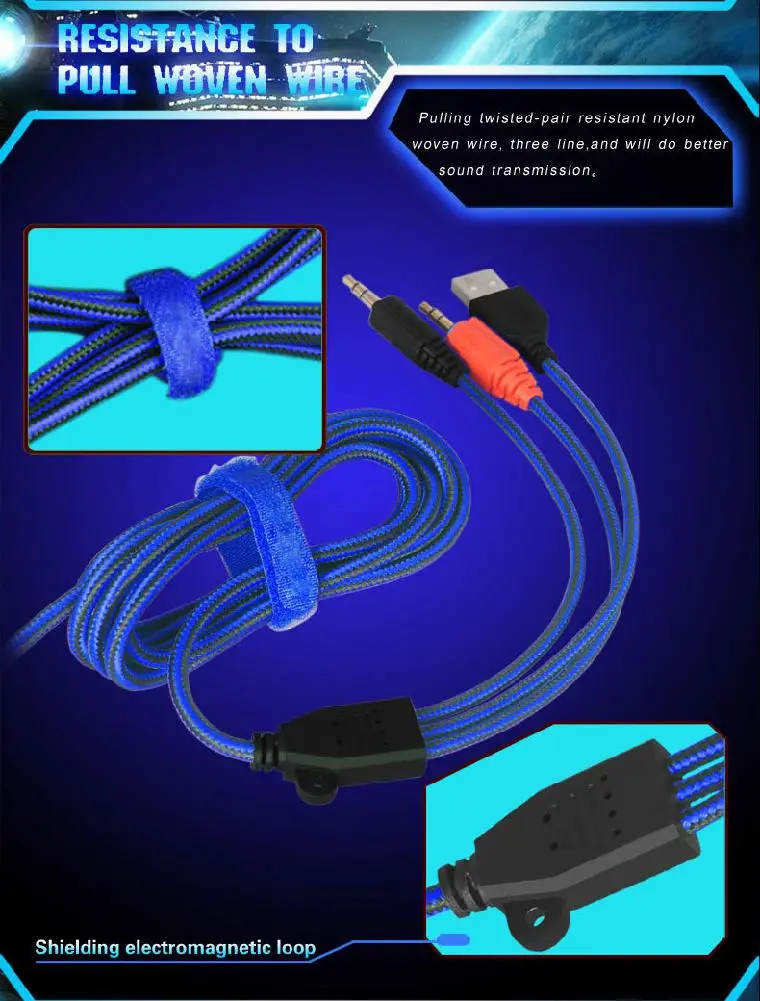 Headset Wired gaming noise reduction mute 3D surround Stereo Earphones sound with microphone for Desktop Computer Gaming Laptops