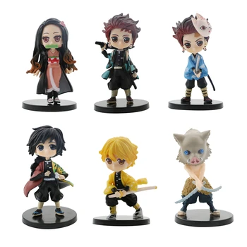 

6pcs/lot Anime Figure Action Toys Kimetsu no Yaiba Figure Anime Action Figure Demon Slayer Figure Resin Figure Toy Figure Action