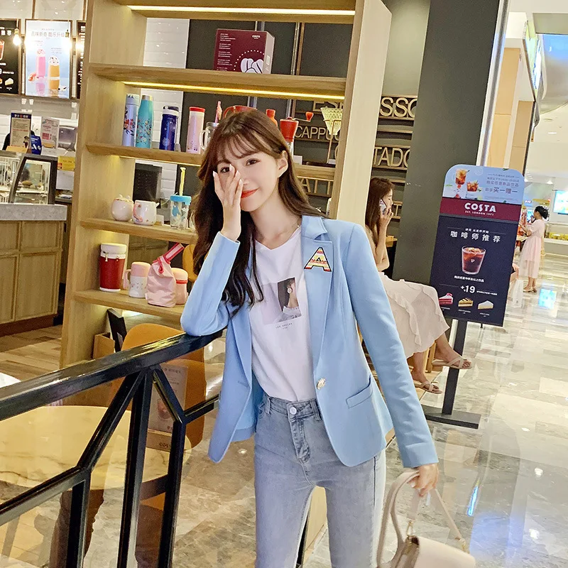 

Autumn And Winter New Style Short Small Suit Women's Long-Sleeve Korean-style Coat Casual Versitile Fashion Tops Ol Career Work