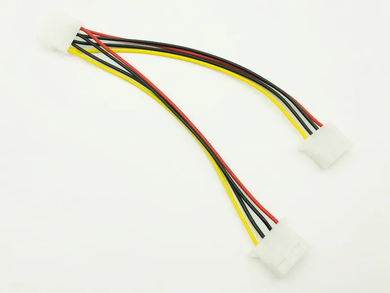4P 4Pin Molex Male to 2 Port Molex IDE Female Power Supply Splitter Adapter Cable Computer Power Cable for BTC ETH Miner Mining