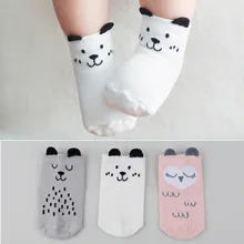 Детские носки из Южной Кореи Новые стильные детские носки с ушками на весну и лето Нескользящие Детские короткие носки для малышей