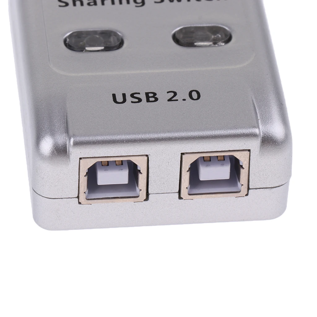 ABS 2Port USB2.0 Type-b Printer Switch Hub Switcher Sharing Box For Computer