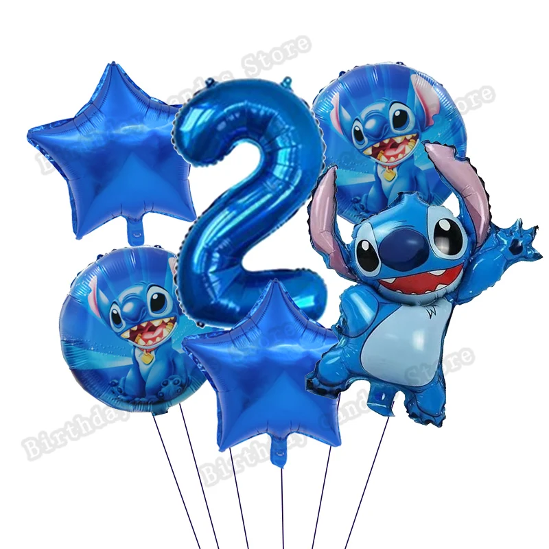 Disney Baby Lilo & Stitch tema blu decorazione per feste di compleanno  Stitch Girl Boy bambini compleanno palloncino bandiera Set per 10 persone -  AliExpress