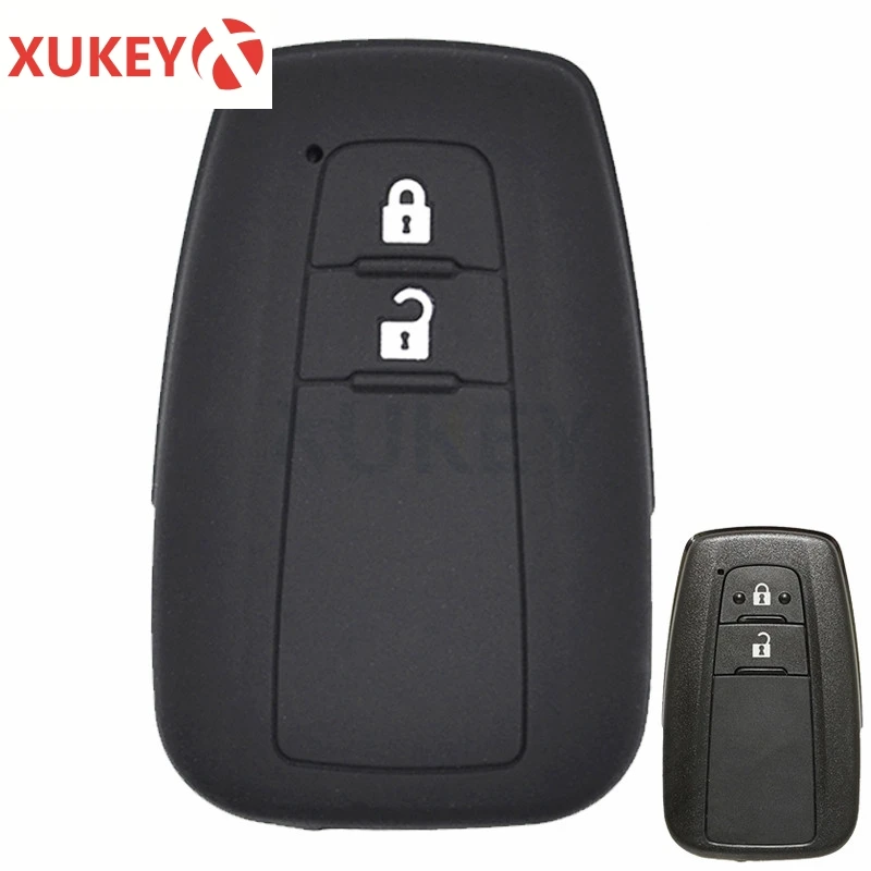 Силиконовый чехол для Toyota Camry CHR Corolla RAV4 Avalon Land Cruiser Prado Prius дистанционного брелока 2
