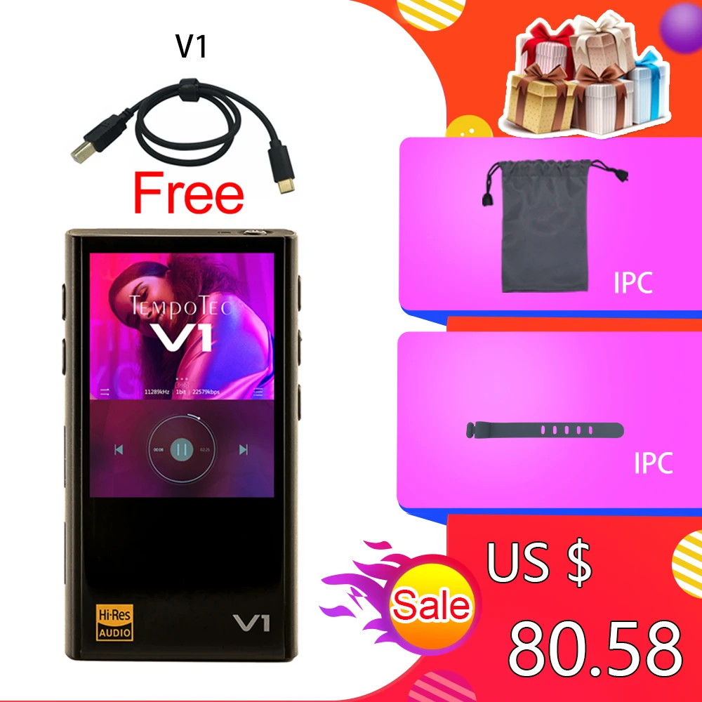 Mp3 плееры TempoTec Variations V1 Hifi цифровые без аналоговых и поддерживает Bluetooth LDAC IN & OUT для
