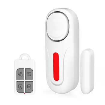 

Wireless Door Window Alarm with Remote Control Magnetic Contact Sensor Entry Burglar Alert Security System for Home