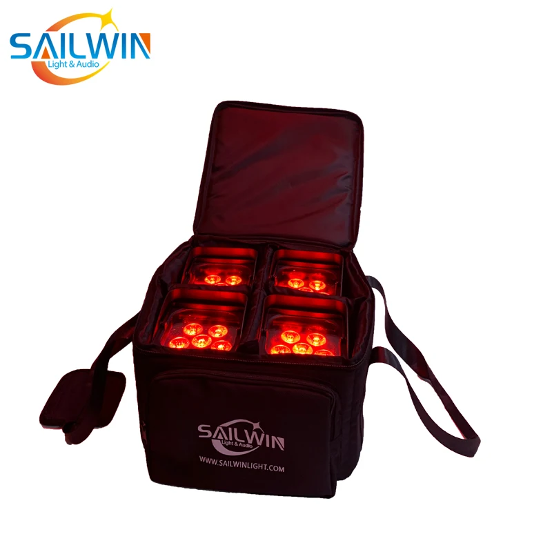 Sailwin Новый SKB дорожная сумка для 6x18 Вт 6 в 1 DMX приложение с питанием от батареи