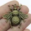 WYSIWYG 3pcs 40x38mm 3 Colors Gold Color Antique Silver Color Antique Bronze Plated Queen Bee Pendant Bumble Bee Pendants ► Photo 3/6