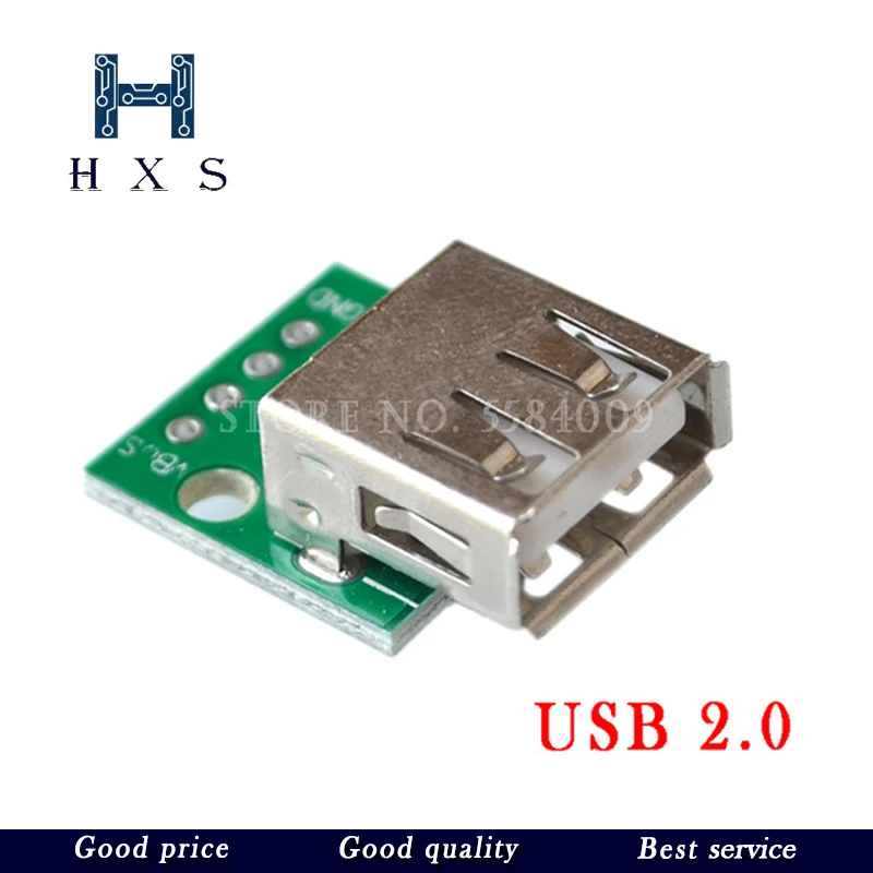 Connector Adapter 5pcs Micro Mini USB USB A Male 2.0 3.0 A Female B Connector Interface to 2.54mm DIP PCB Converter Adapter Breakout Board