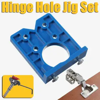 

35mm Hinge Hole Drilling Guide Locator Hinge Drilling Jig Concealed Guide Woodworking Hole Opener Door Cabinet Accessories Tool