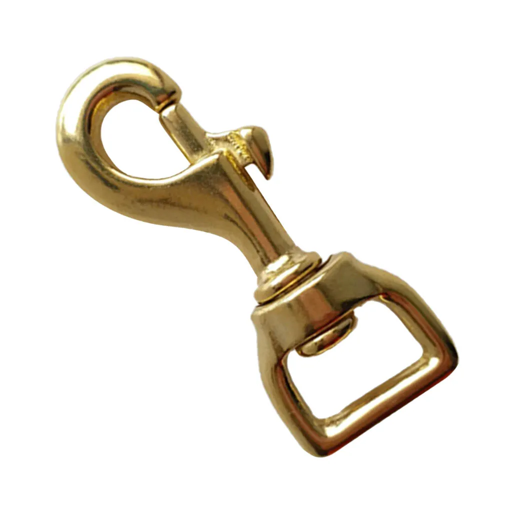 Brass Single Ended Square Swivel Eye Bolt Snap Hook Clip for Scuba Swimming Diving Scuba Diving Free Diving Kayak Boat Accessory