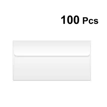 

100pcs Envelop Practical Paper White Simple Mini Envelopes Plain White for Notes