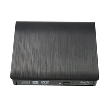 Ультра тонкий внешний диск DVD-RW DVD-ROM USB 3,0 Burner Writer BD-ROM 3D Blu-Ray плеер для Linux Windows Mac OS черный