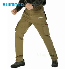 Shimanos Fishing Pants Autumn Spring Camping Outdoor Sports Windproof Fishing Clothes Elasticity Multi-Pocket Men Daiwa Trousers