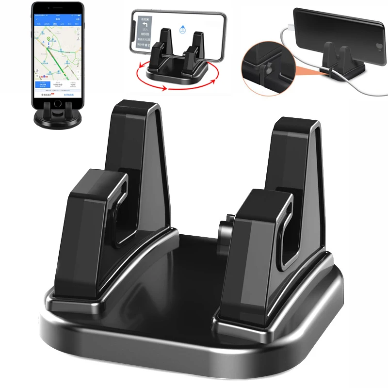360 Degree Rotatable Car Phone Holder Stick To Dashboard Silicone Bracket Phone Stand Car Dashboard GPS Stable Phone Supports 1