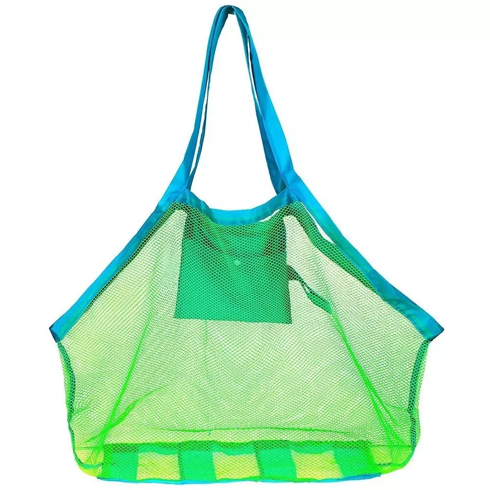 Bolsa de malla portátil para niños, juguetes de playa, ropa, paquete de toalla, bolsa de cuerda grande, carcasa, Kit de herramientas de excavación de arena para niños, 2021