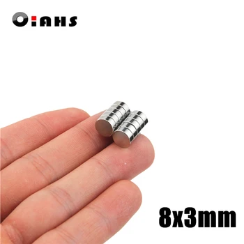 

50pcs 8x3mm Super Powerful Strong Bulk Small Round NdFeB Neodymium Disc Magnets Dia 8mm x 3mm N35 Rare Earth NdFeB Magnet
