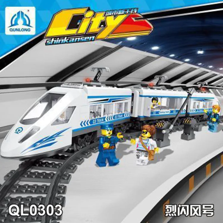 

Qun long Ql0303 High Speed Rail EMU Locomotive with Remote Control Electric Model Children'S Educational Assembled Small Particl