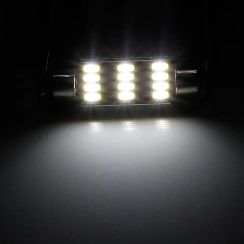 Номерных знаков 10 шт. 4014 12SMD C5W светодиодные лампы Canbus купола лампы для номерного знака автомобиля авто лампы автомобильные огни 31/36/39/41 мм